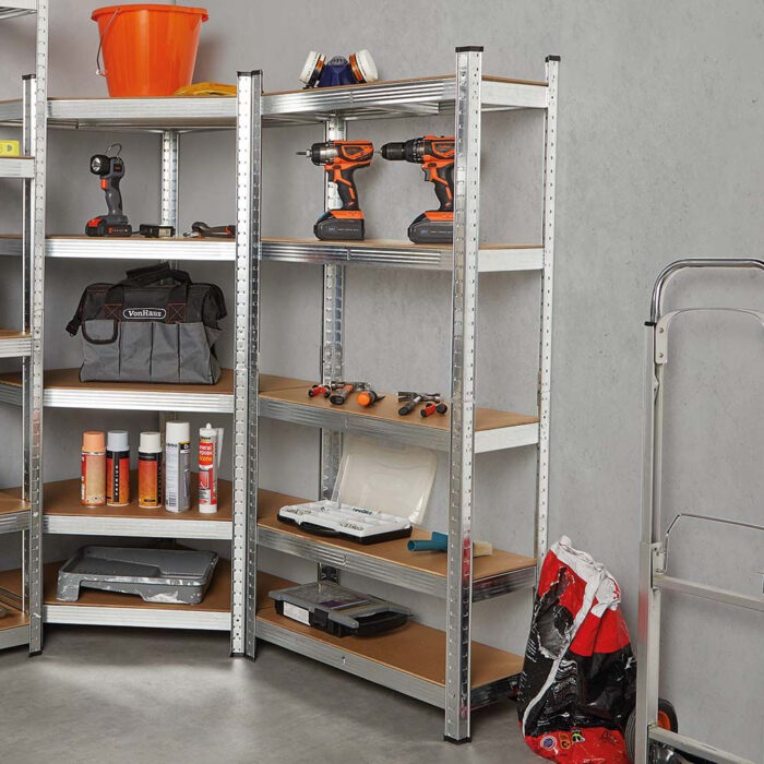 VonHaus 5-stopenjski galvaniziran regal 1.8m - Image 3