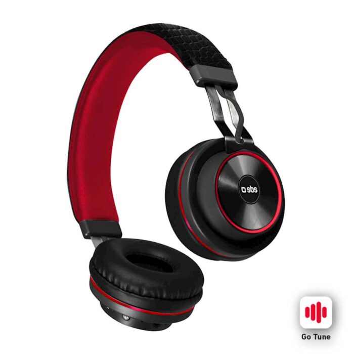 SBS BLUETOOTH SLUŠALKE DJ UP RDEČE ČRNE