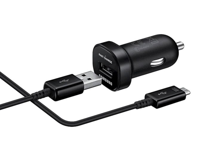 SAMSUNG AVTOMOBILSKI POLNILNIK HITRI MINI MICRO USB BLACK 2A