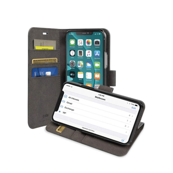 SBS TORBICA PREKLOPNA S STOJALOM  IPHONE 11 ČRNA
