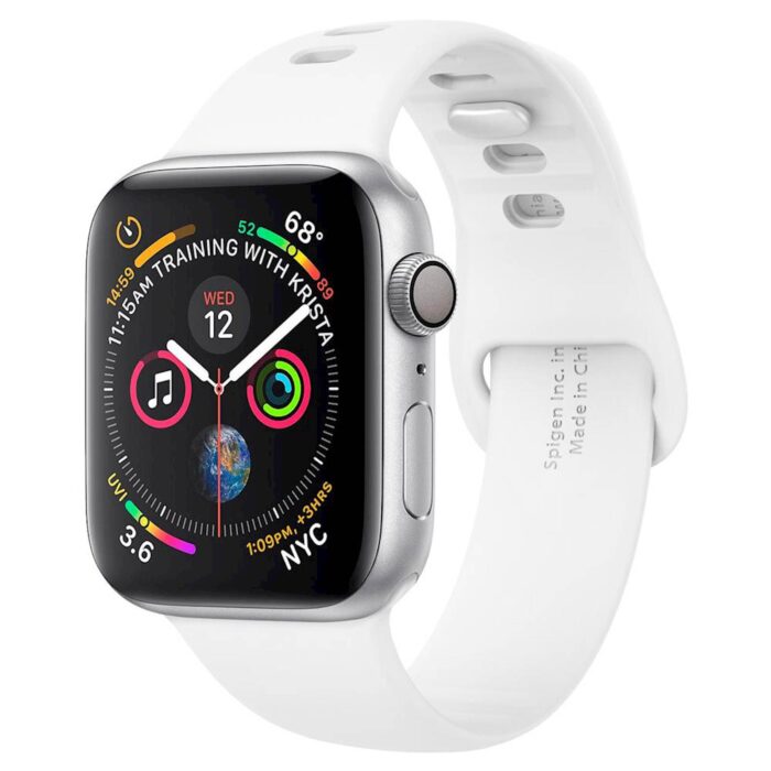 SPIGEN PAŠČEK SILIKONSKI APPLE WATCH SERIES 4/5 44MM BAND AIR FIT WHITE - Image 3