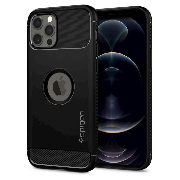SPIGEN IPHONE 12/12 PRO RUGGED ARMOR BLACK