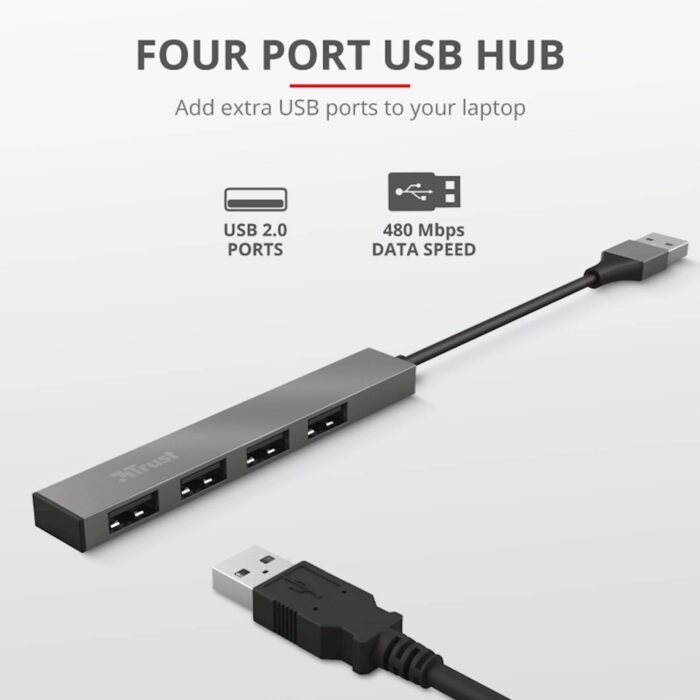 TRUST USB HUB HALYX 4 PORTNI RAZDELILNIK - Image 4