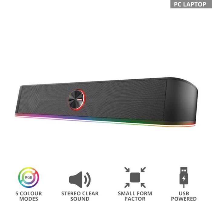 TRUST SOUNDBAR GAMING GXT619 THORNE RGB LED - Image 4