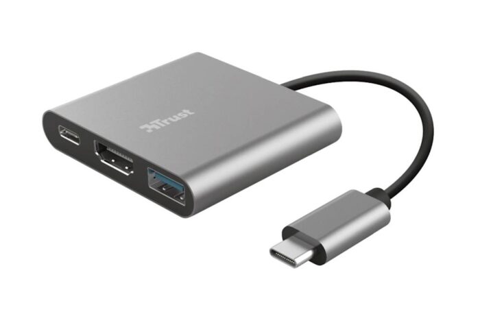 TRUST MULTIPORT DALYX 3/1 USB-C ADAPTER ALUMINIJ