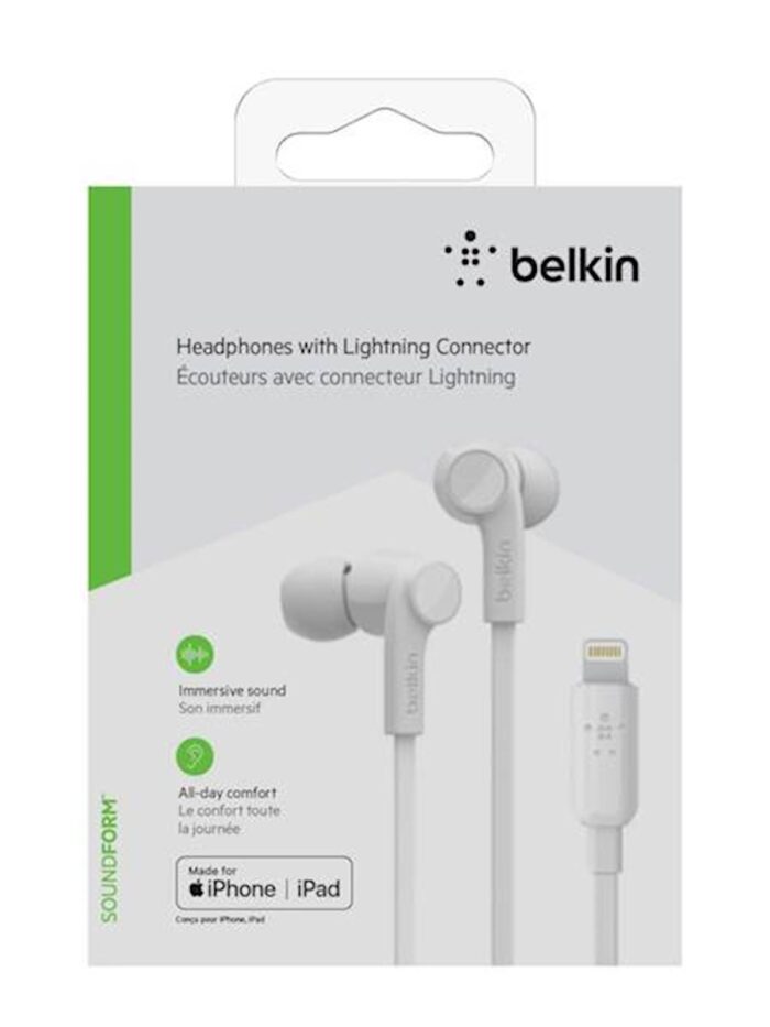BELKIN SLUŠALKE LIGHTNING BELE