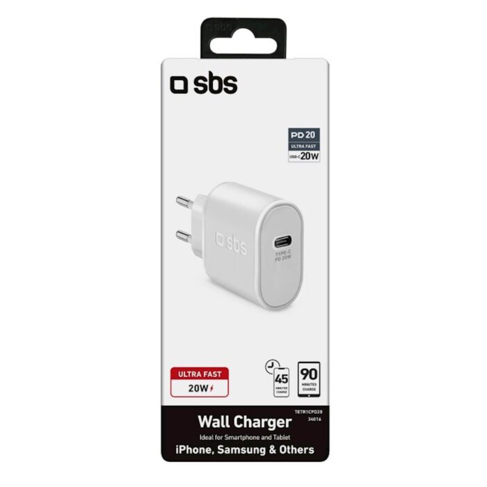 SBS ADAPTER ULTRA FAST USB-C 20W WHITE - Image 3