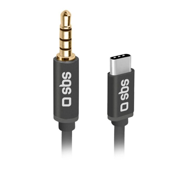 SBS ADAPTER AVDIO TYPE C TO 3,5MM JACK 1m ČRN