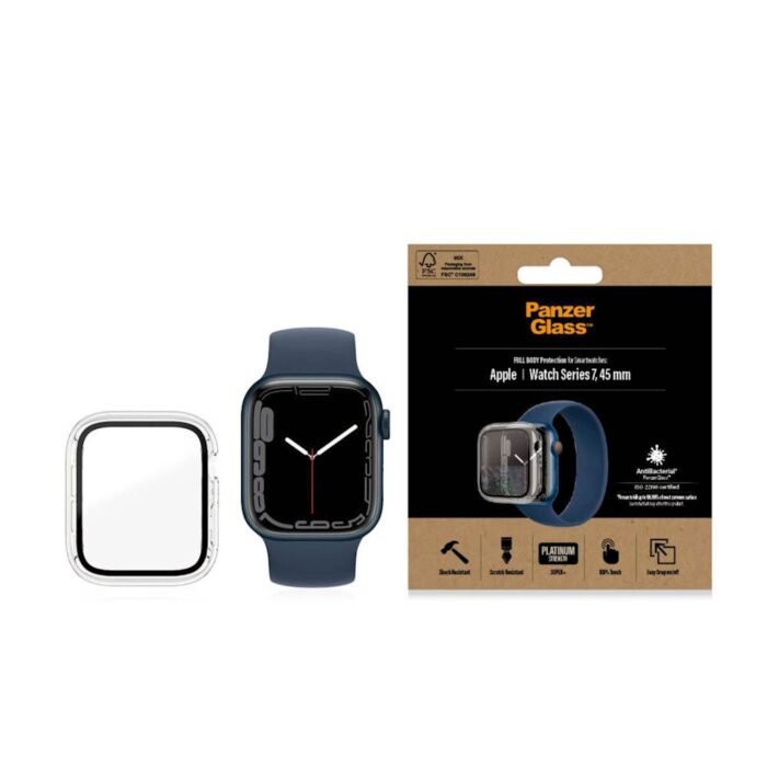PANZERGLASS OVITEK IN STEKLO APPLE WATCH 7/8/9 45 mm AB BLACK - Image 3