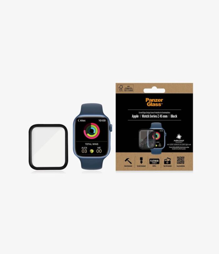 PANZERGLASS APPLE WATCH 7/8/9 45mm BLACK AB - Image 4