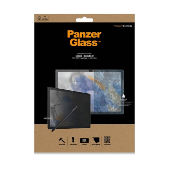 PANZERGLASS GALAXY TAB A8 CF PRIVACY BLACK AB - Image 3