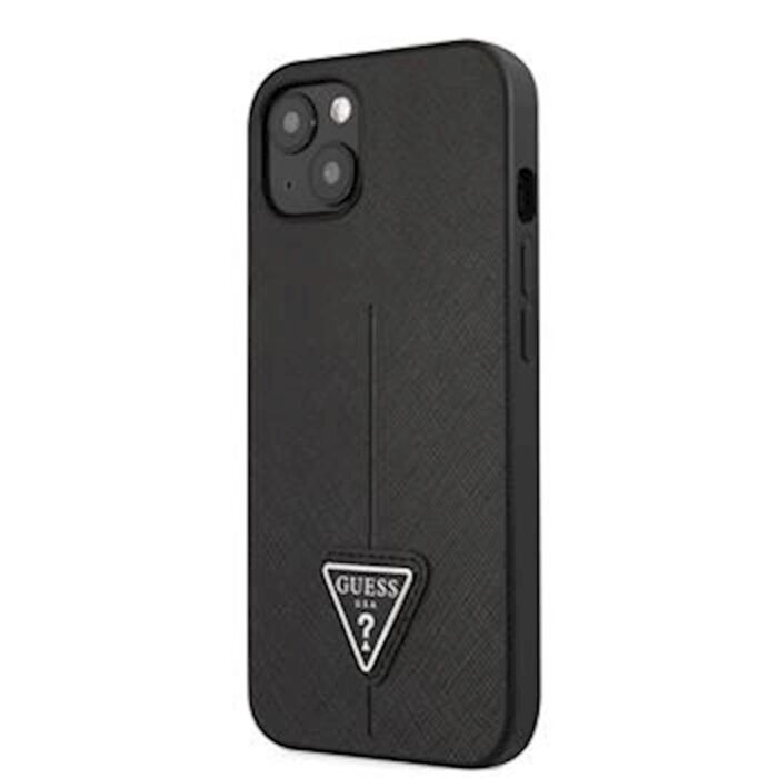 GUESS SAFFIANO TRIANGLE IPHONE 13 ČRN