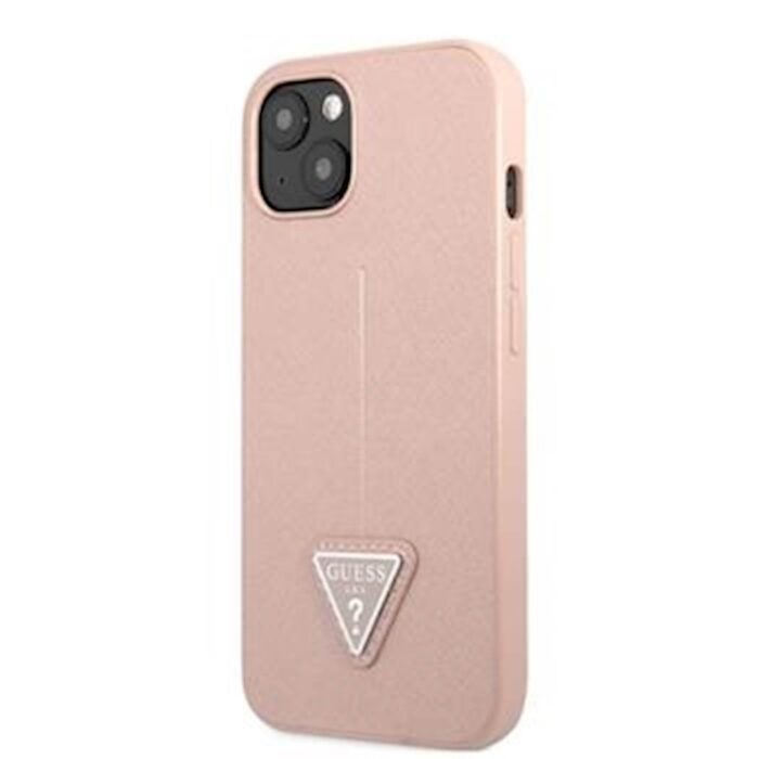GUESS SAFFIANO TRIANGLE IPHONE 13 ROZA