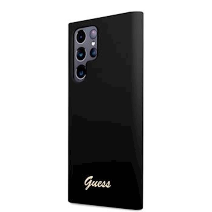GUESS METAL LOGO SILIKON GALAXY S22 ULTRA ČRN