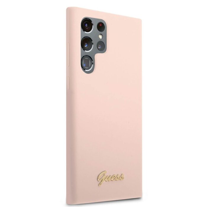 GUESS METAL LOGO SILIKON GALAXY S22 ULTRA ROZA - Image 3