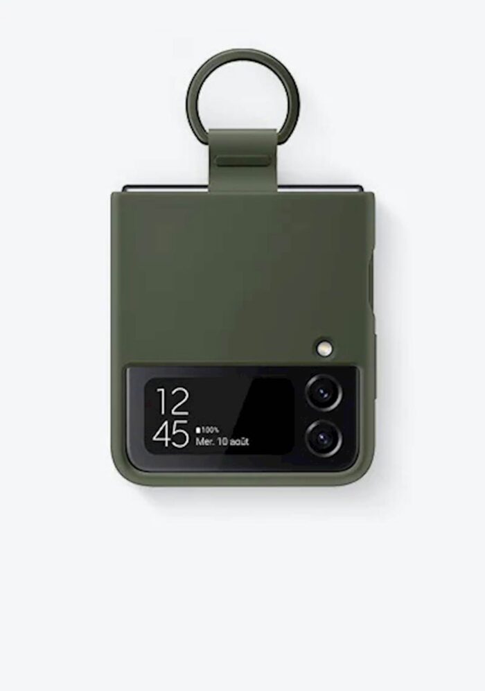 SAMSUNG GALAXY Z FLIP4 SILICON COVER WITH RING KHAKI