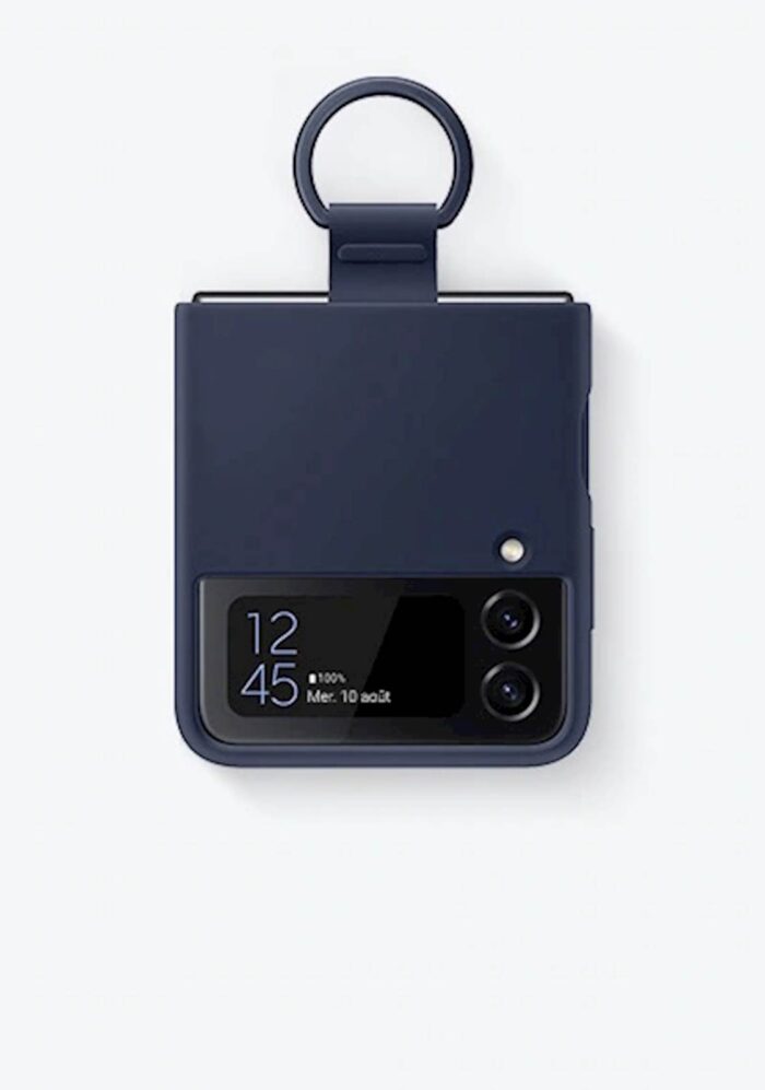 SAMSUNG GALAXY Z FLIP4 SILICON COVER WITH RING NAVY
