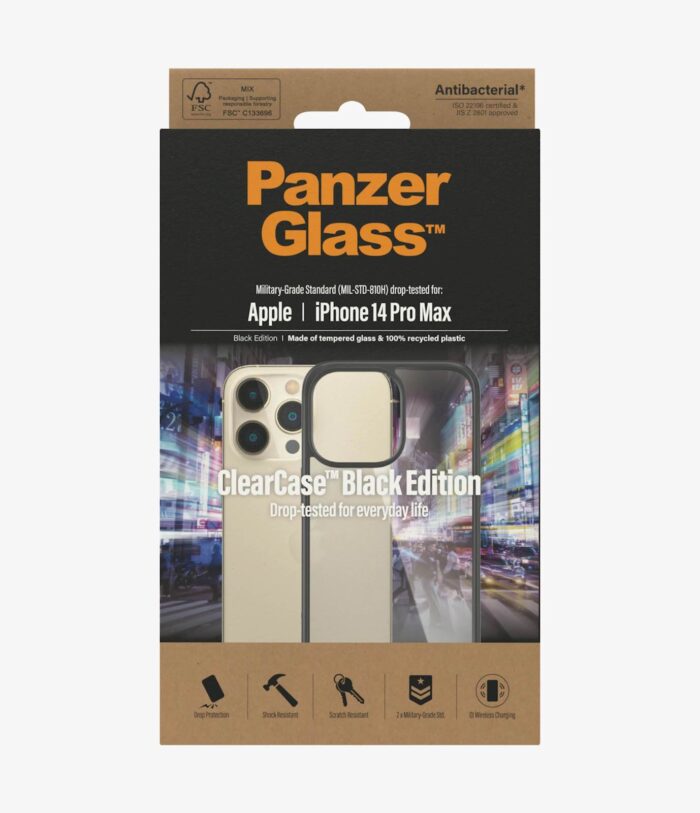 PANZERGLASS CLEARCASE IPHONE 14 PRO MAX BLACK - Image 3