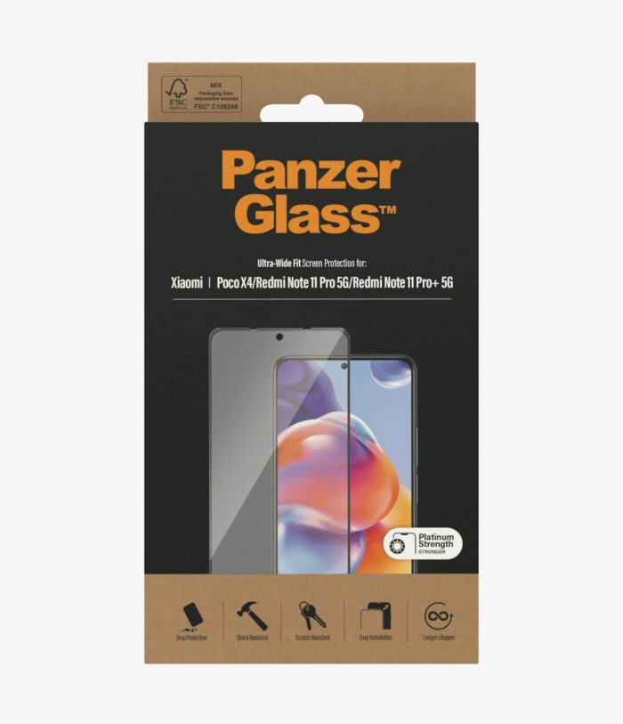 PANZERGLASS XIAOMI POCO X4/REDMI NOTE 11 PRO/11 PRO 5G/11 PRO+ 5G CF BLACK