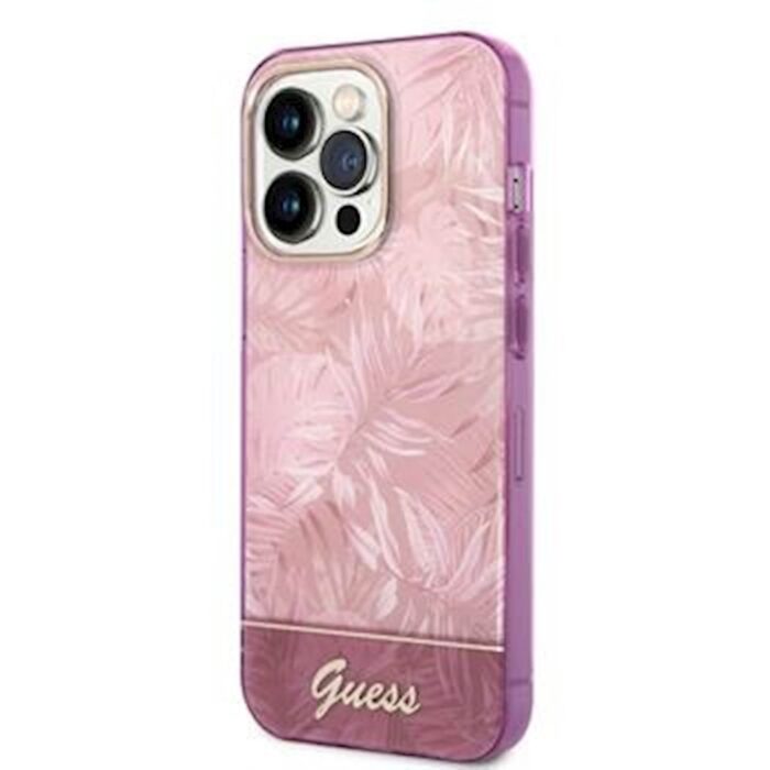 GUESS OVITEK JUNGLE IPHONE 14 PRO PINK