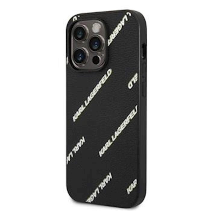 KARL LAG. OVITEK LEATHER IPHONE 14 PRO MAX BLACK
