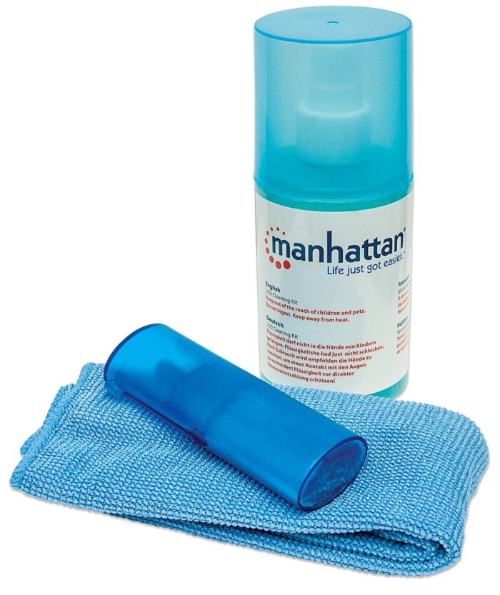 LCD Čistilni kit MANHATTAN, brez alkohola, čistilna raztopina, čopič, - Image 3