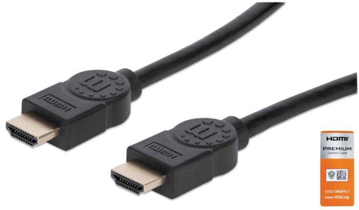 HDMI kabel z Ethernetom 1 m črn MANHATTAN