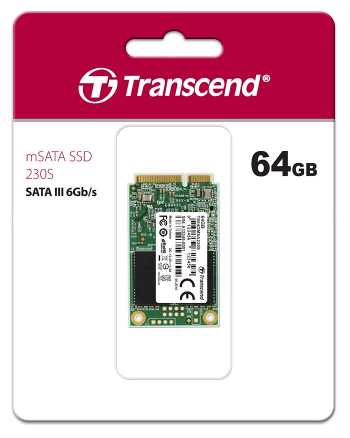 SSD Transcend mSATA 64GB 230S, 390/200MB/s, 3D NAND, SATA III (6GB/s) - Image 3