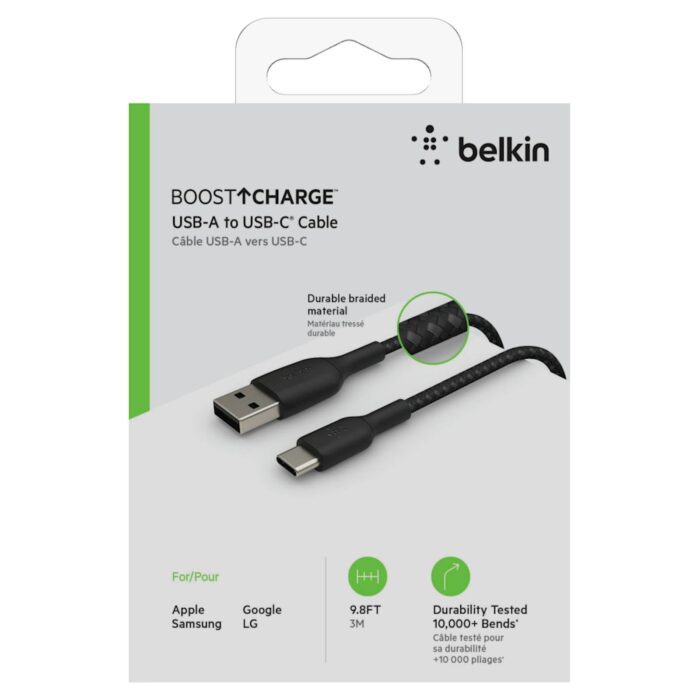 Belkin BOOST CHARGE™ USB-A to USB-C kabel črn - Image 5