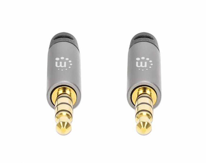 Kabel 3,5 mm Stereo moški/moški MANHATTAN, 3 m, črno/srebrna - Image 5