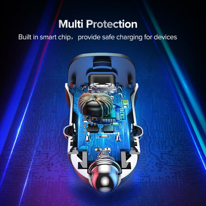 Ugreen avtopolnilec USB + USB-C PD 18W siv - box - Image 5