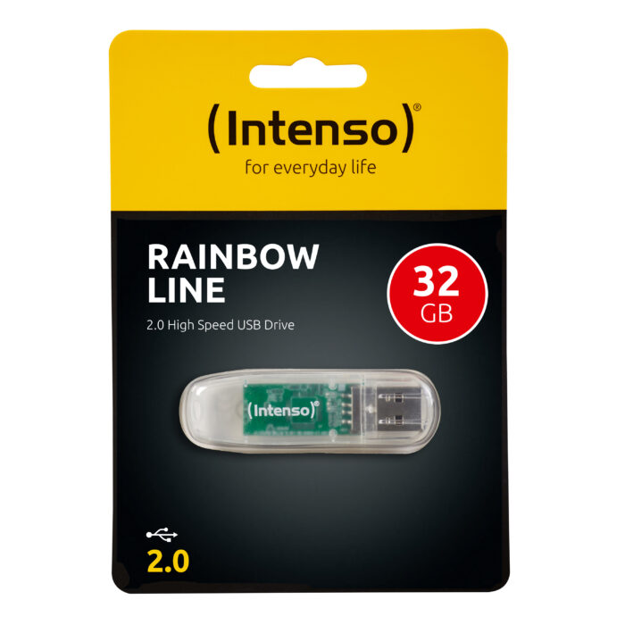 Intenso 32GB Rainbow Line USB 2.0 spominski ključek - Prozoren - Image 4