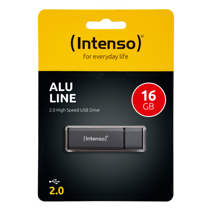 Intenso 16GB Alu Line USB 2.0 spominski ključek - Antracit - Image 4