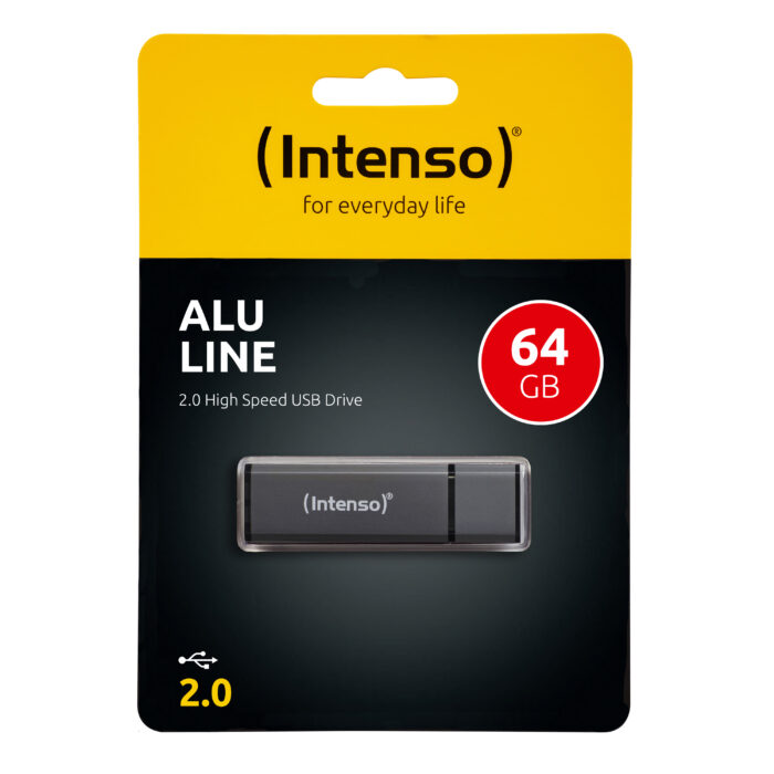 Intenso 64GB Alu Line USB 2.0 spominski ključek - Antracit - Image 4