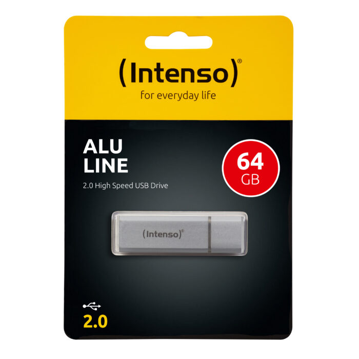 Intenso 64GB Alu Line USB 2.0 spominski ključek - Srebrn - Image 4