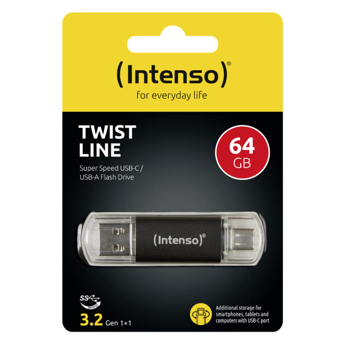 Intenso 64GB Twist Line USB 3.2 / USB-C spominski ključek - Image 4