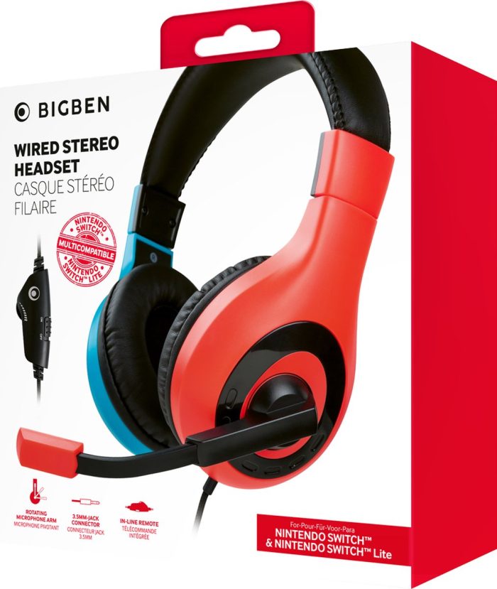 BIGBEN NINTENDO SWITCH HEADSET RED/BLUE - slika 5