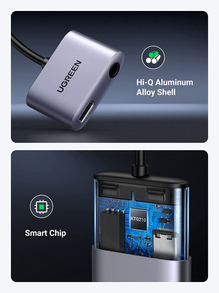 Ugreen USB C na 3,5mm adapter za slušalke in polnjenje 2 v 1 - Image 3
