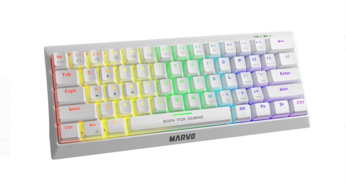 MARVO KG962 MECHANICAL KEYBOARD - WHITE - Image 3