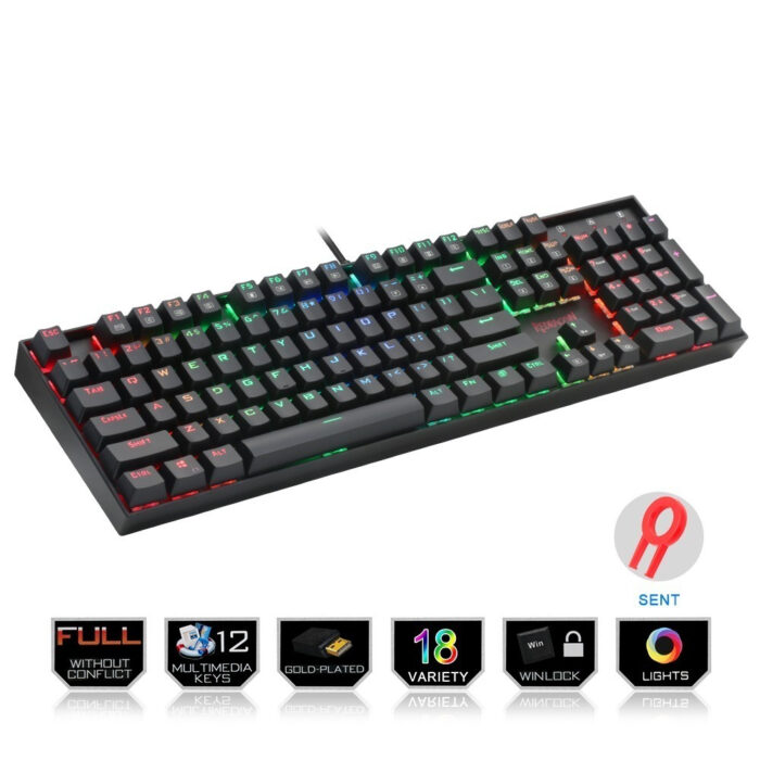 REDRAGON K551 MITRA RGB-1 MEHANSKA ŽIČNA TIPKOVNICA - Image 3