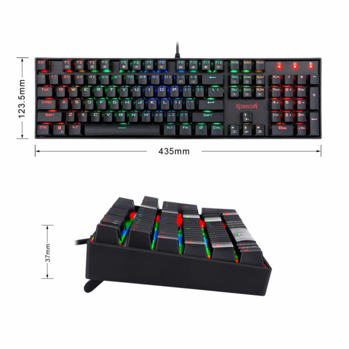 REDRAGON K551 MITRA RGB-1 MEHANSKA ŽIČNA TIPKOVNICA - Image 4