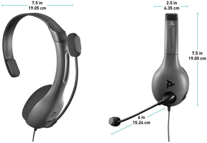 Slušalke PDP PS4, PS5 CHAT HEADSET LVL30 sive - Image 3