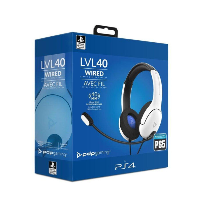 Slušalke PDP LVL40 Chat Headset za PS4/PS5 bele barve - Image 5