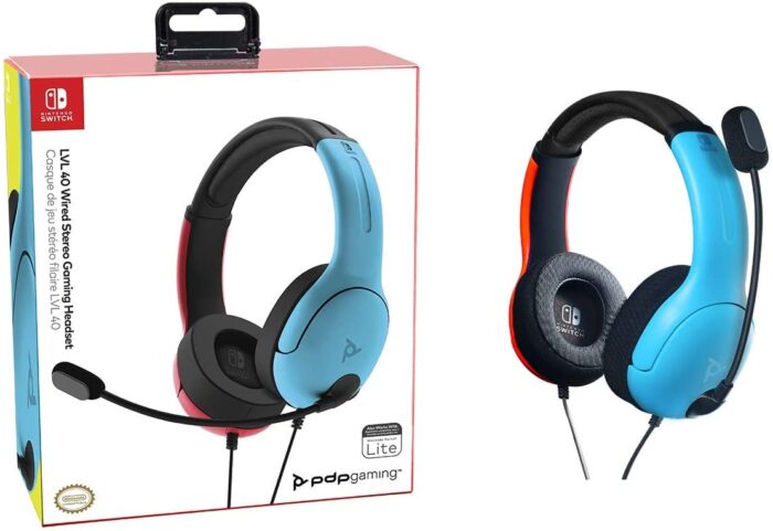 Slušalke PDP LVL40 Chat Headset za NINTENDO SWITCH modro/rdeče barve - Image 4