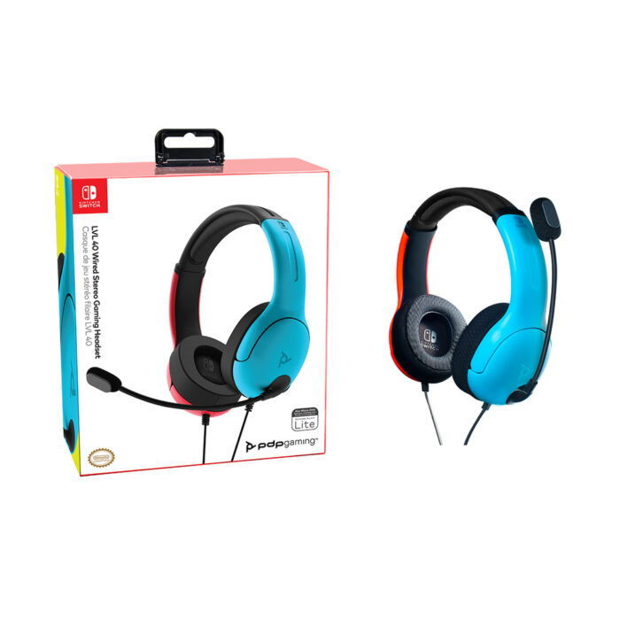 Slušalke PDP LVL40 Chat Headset za NINTENDO SWITCH modro/rdeče barve - Image 5