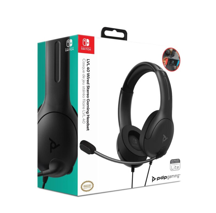 Slušalke PDP LVL40 Chat Headset za NINTENDO SWITCH črne barve - Image 4