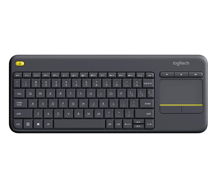 Brezžična tipkovnica Logitech K400 Plus Wireless Touch črna (Unifying, SLO