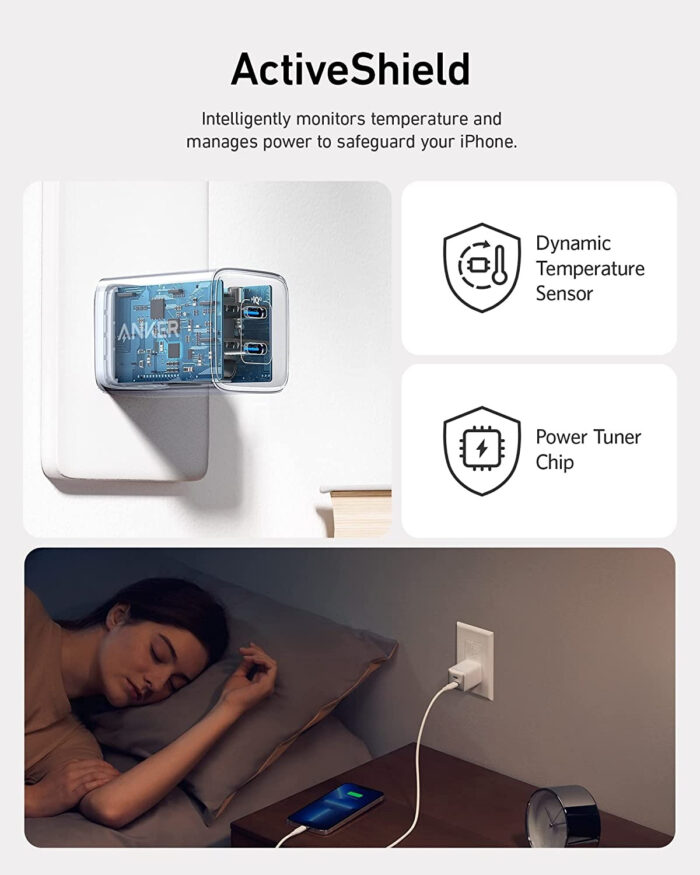 Anker 521 40W 2x USB-C stenski polnilec - Image 4