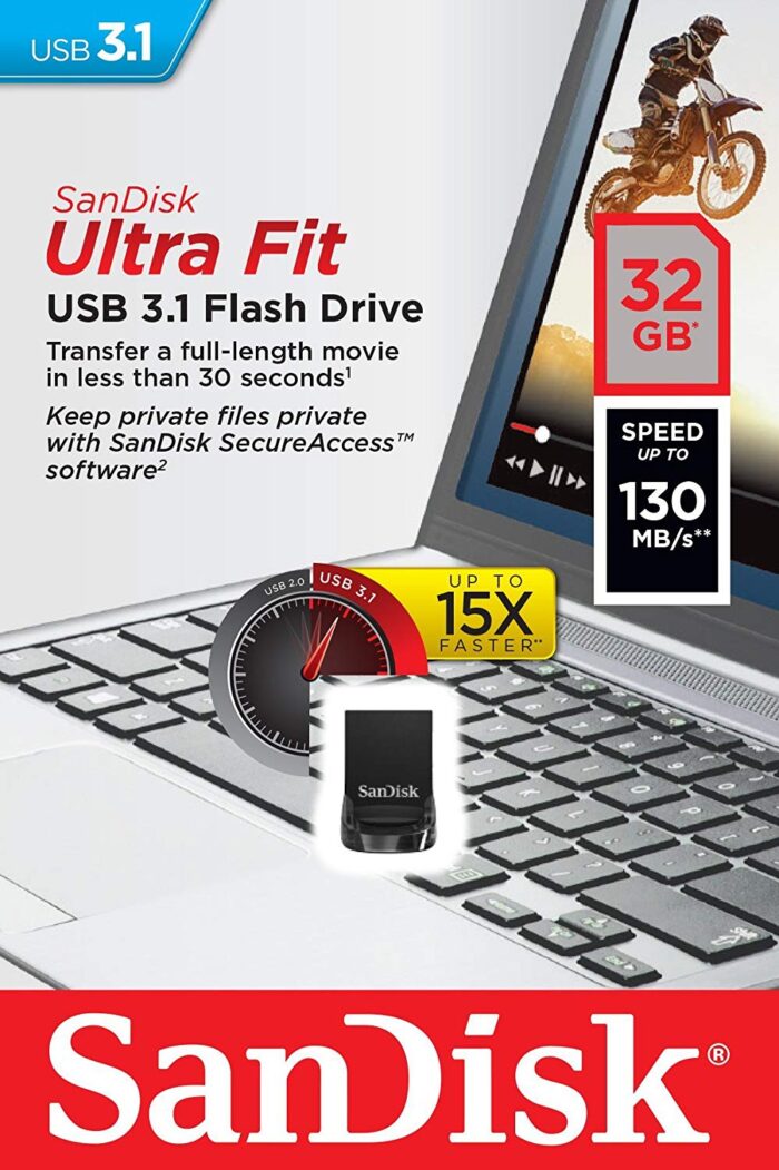 SanDisk 32GB Ultra Fit USB 3.1 spominski ključek - Image 6