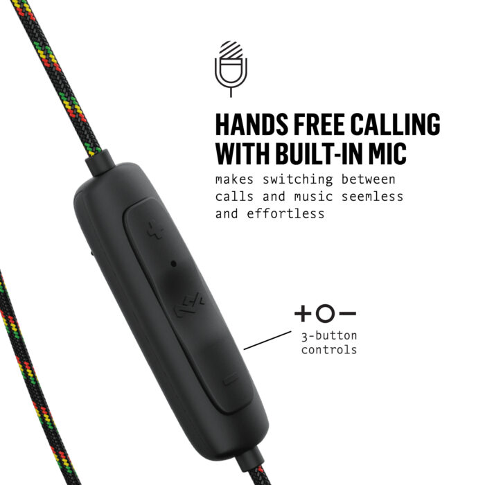 House of Marley Smile Jamaica Wireless 2 brezžične ušesne slušalke - rasta - Image 5